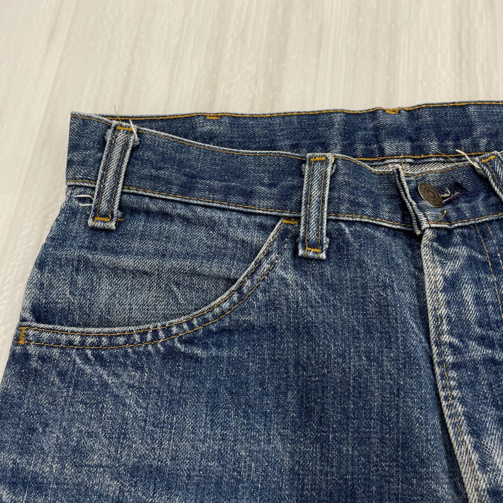 デニムパンツ 76年製 オレンジタブ ボタン裏8 デニムパンツ 42TALON 31 ブルー