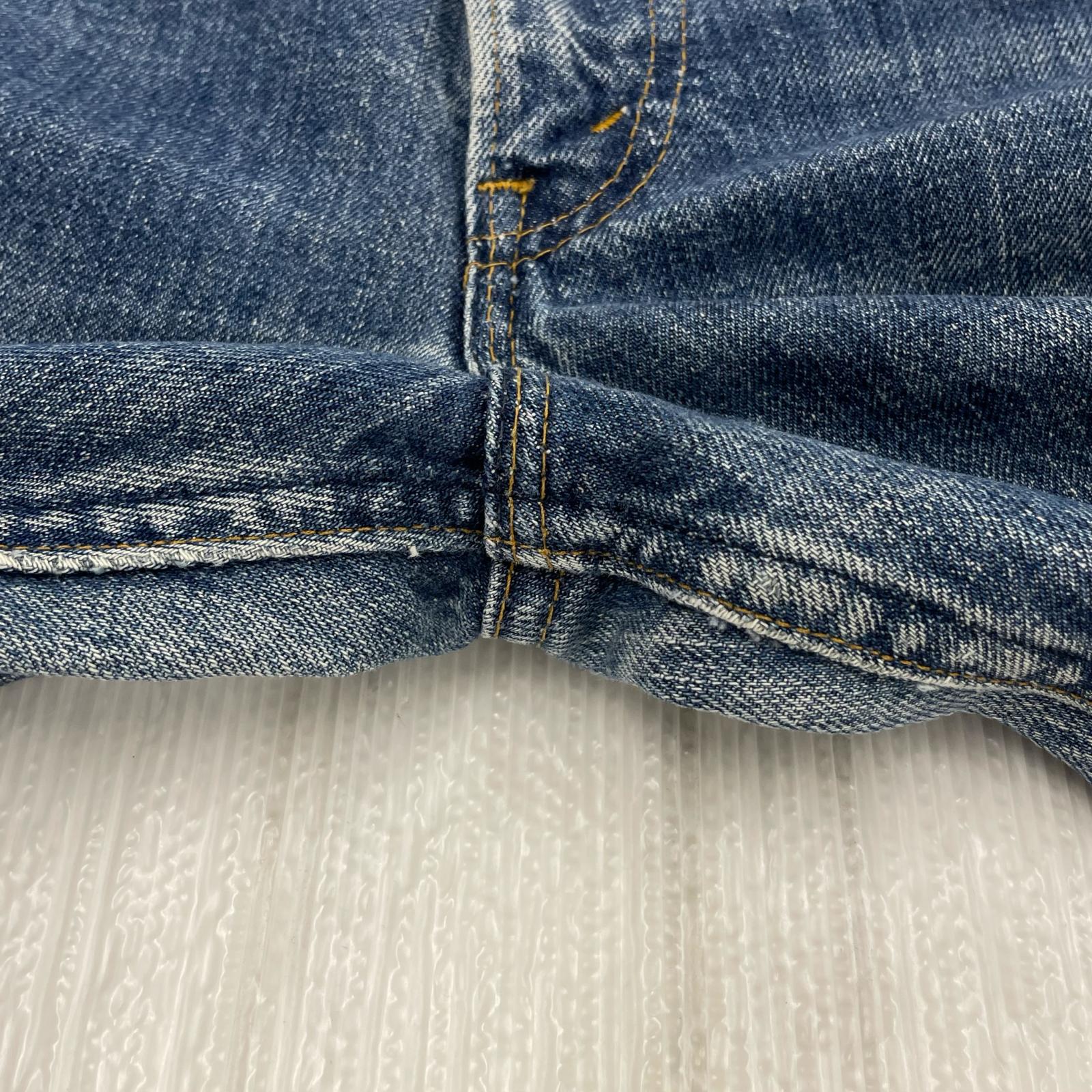 デニムパンツ 76年製 オレンジタブ ボタン裏8 デニムパンツ 42TALON 31 ブルー