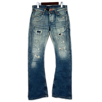 デニムパンツ × Wrangler フレア リペア S