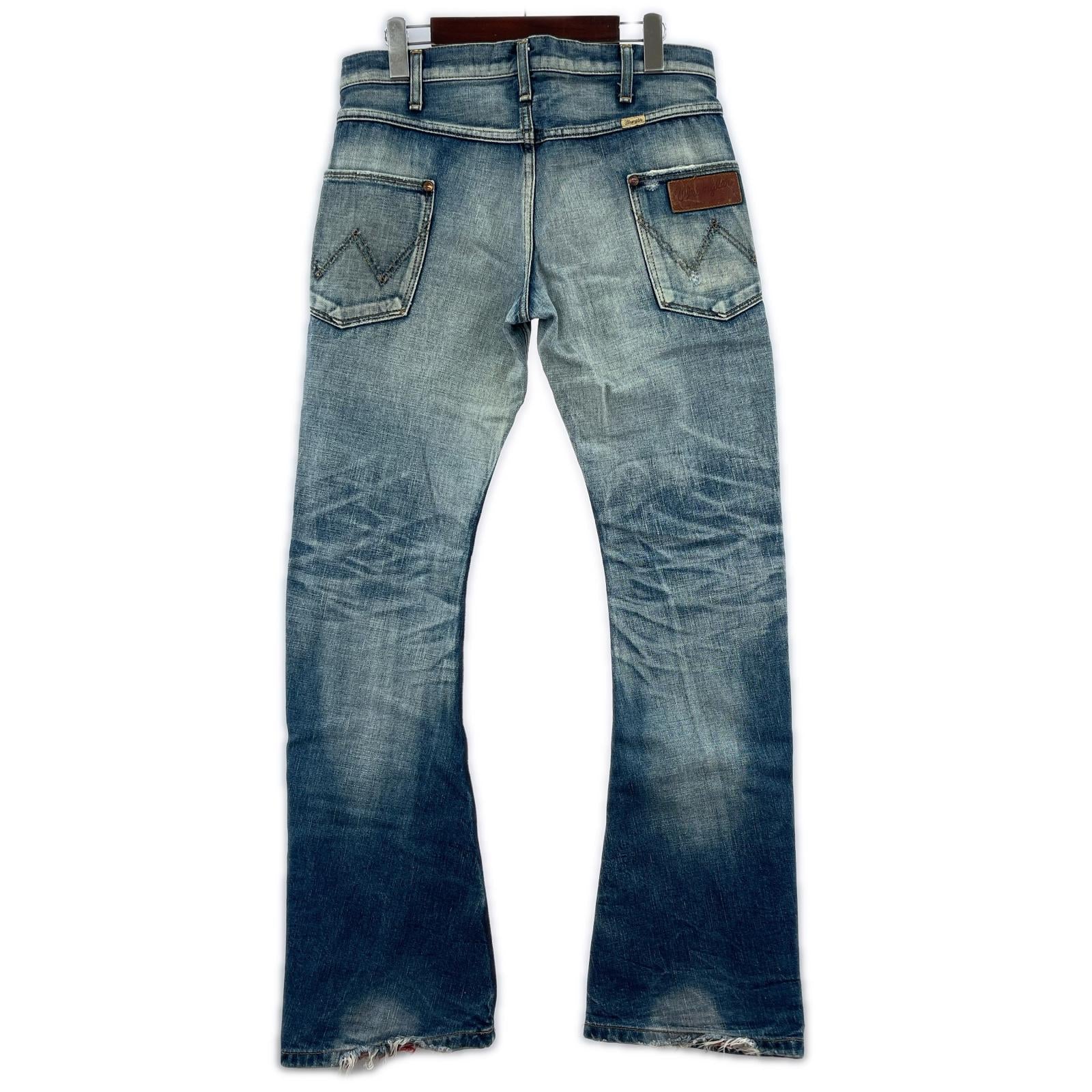 デニムパンツ × Wrangler フレア リペア S