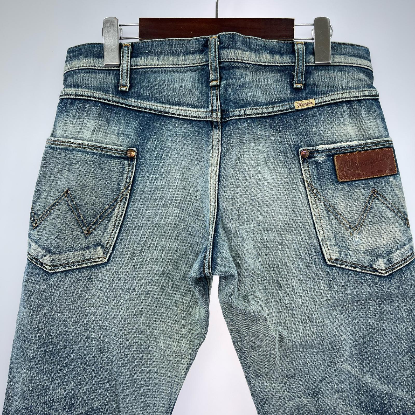 デニムパンツ × Wrangler フレア リペア S