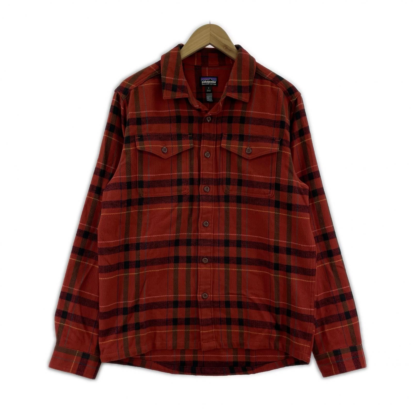 長袖シャツ ネルシャツ レッド S S レッド