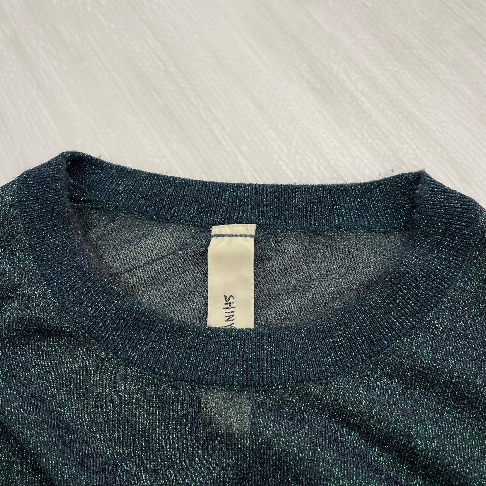 長袖Ｔシャツ 25SS ラメLSTEE M グリーン