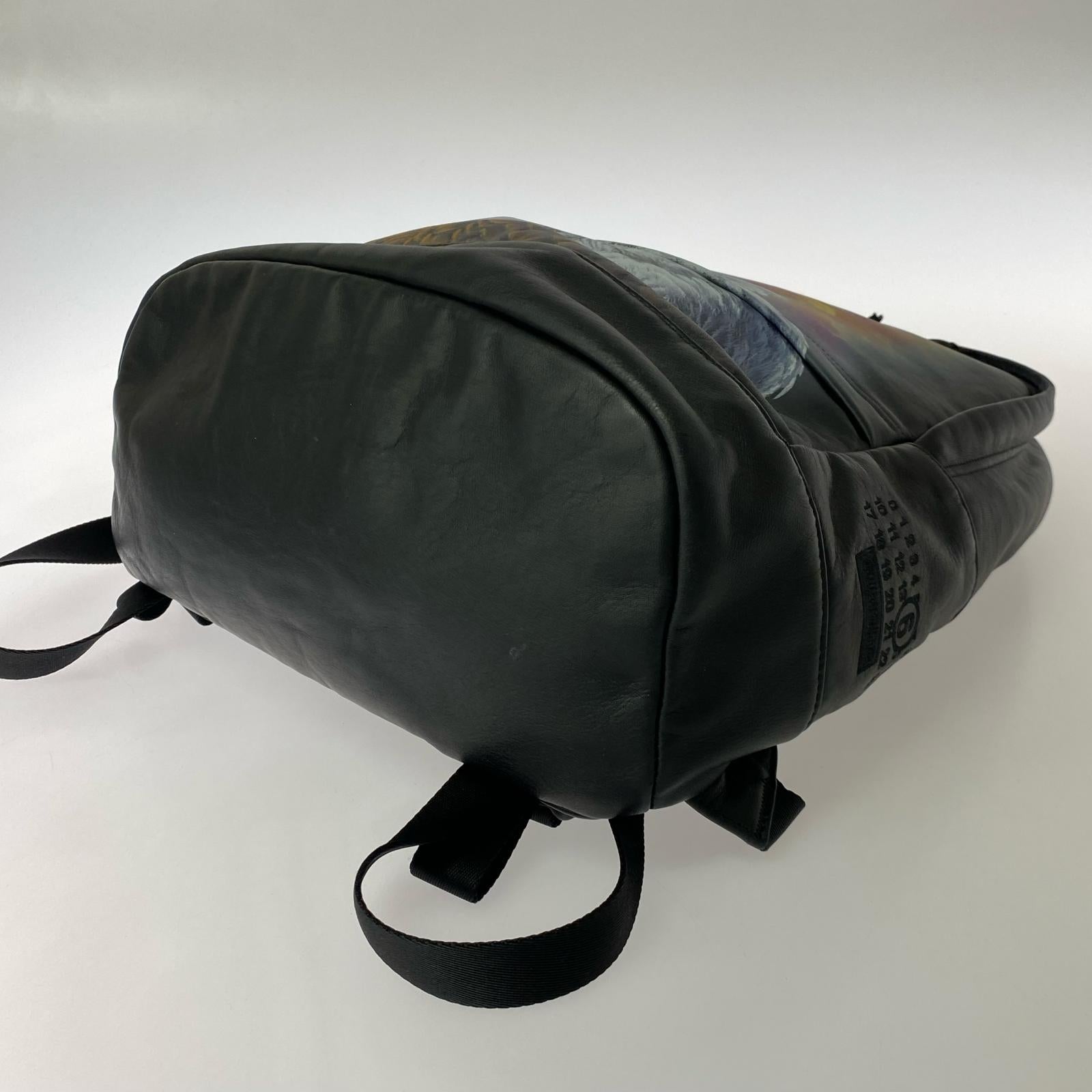 リュック・デイパック MM6 Eagle Leather Backpack ブラック