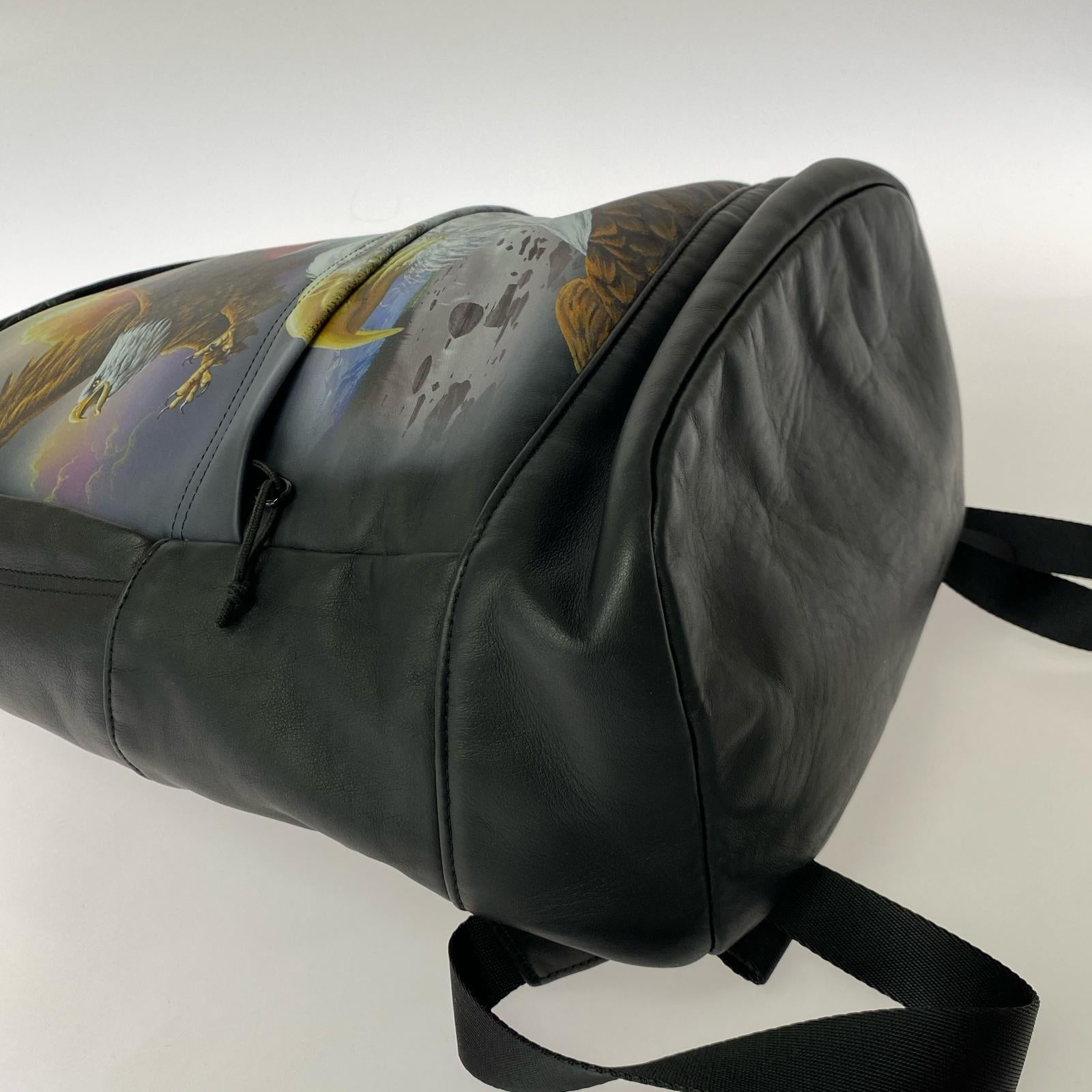 リュック・デイパック MM6 Eagle Leather Backpack ブラック