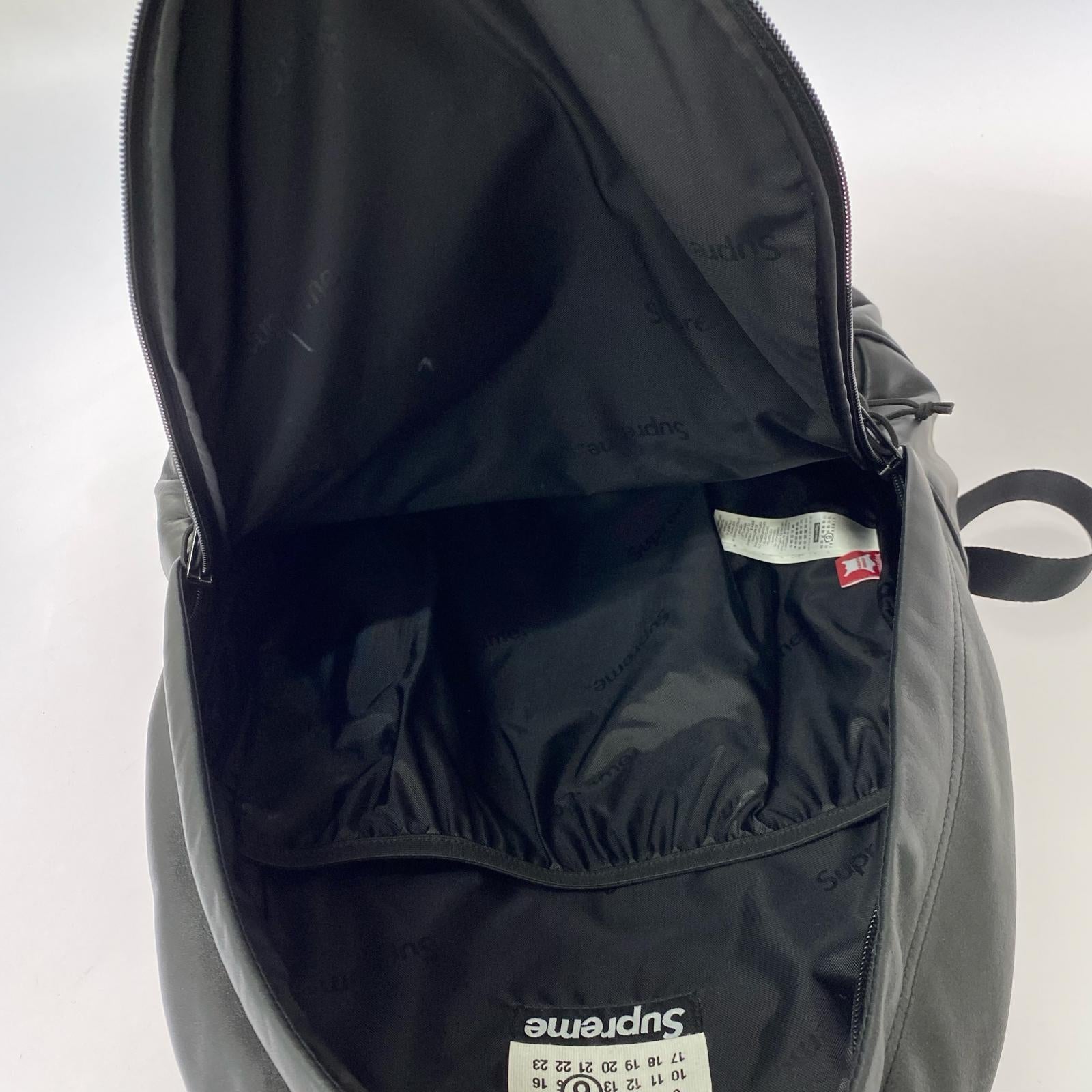 リュック・デイパック MM6 Eagle Leather Backpack ブラック
