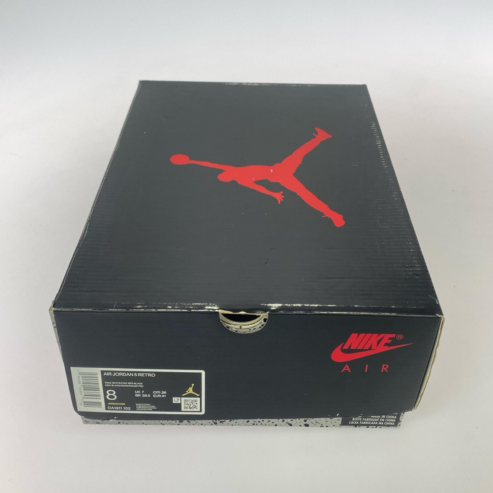 スニーカー Air Jordan 5 Retro Fire Red 26cm (US8 UK7 1/2 EU42) ホワイト