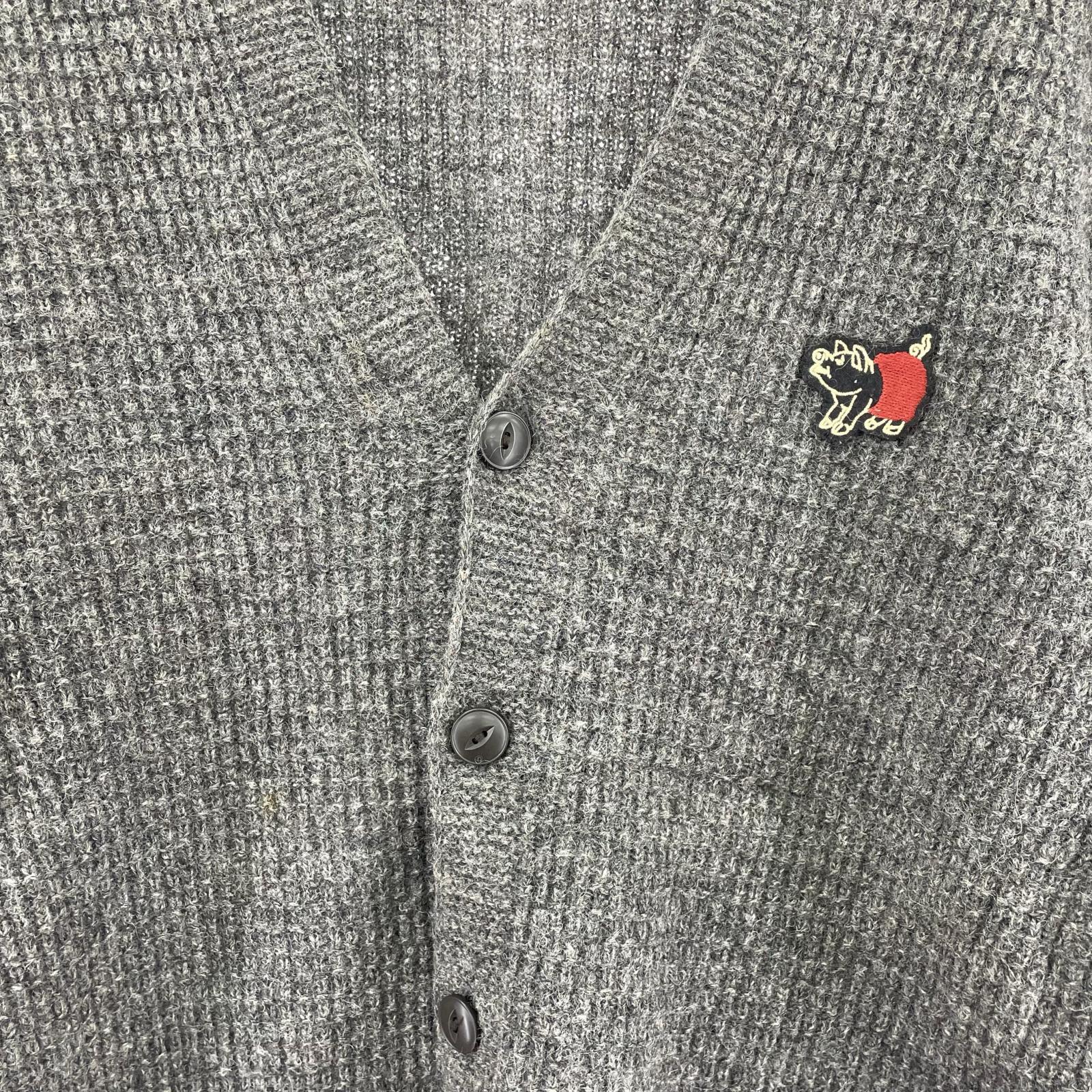 カーディガン STUDIO D’ARTISAN ウールカーディガン 茶 (M) M グレー