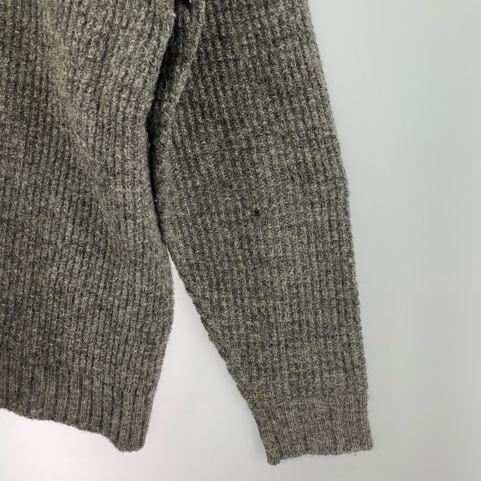 カーディガン STUDIO D’ARTISAN ウールカーディガン 茶 (M) M グレー