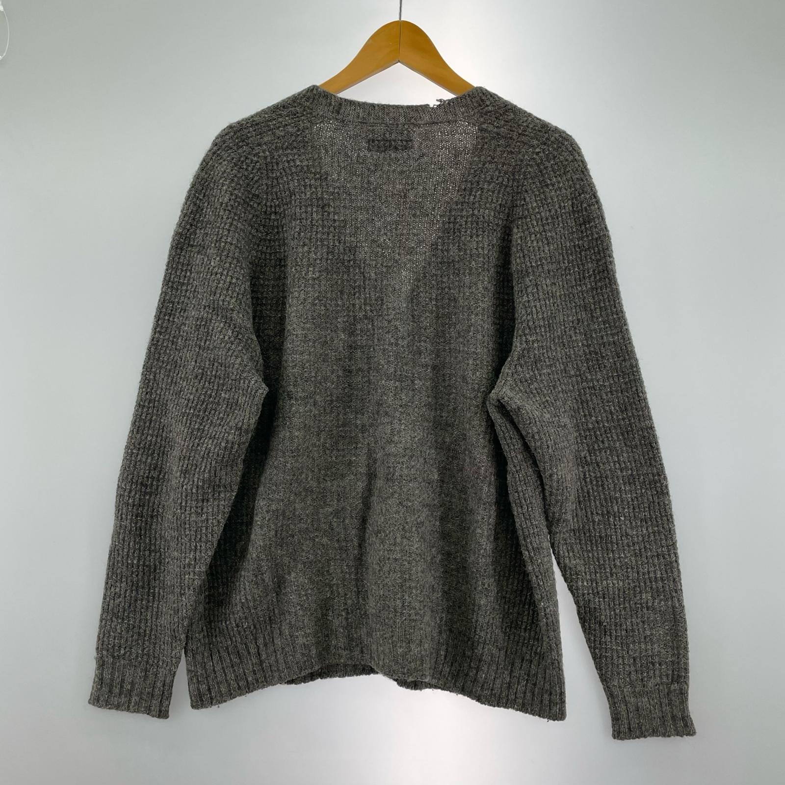 カーディガン STUDIO D’ARTISAN ウールカーディガン 茶 (M) M グレー