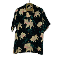 半袖シャツ SUN SURF レーヨンアロハシャツ SS34867 金魚 黒 (M) M ブラック