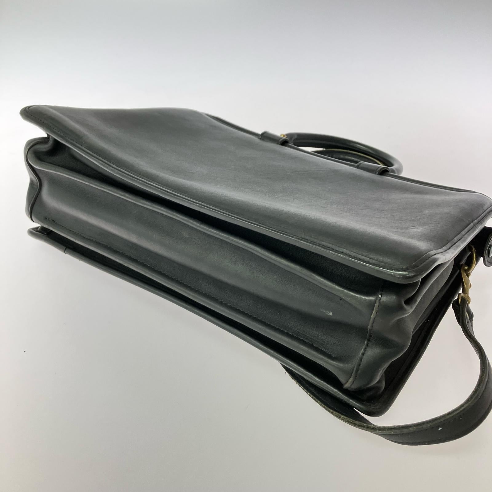 ショルダーバッグ 70s JACK GEORGES 2Way レザー 黒 ブラック