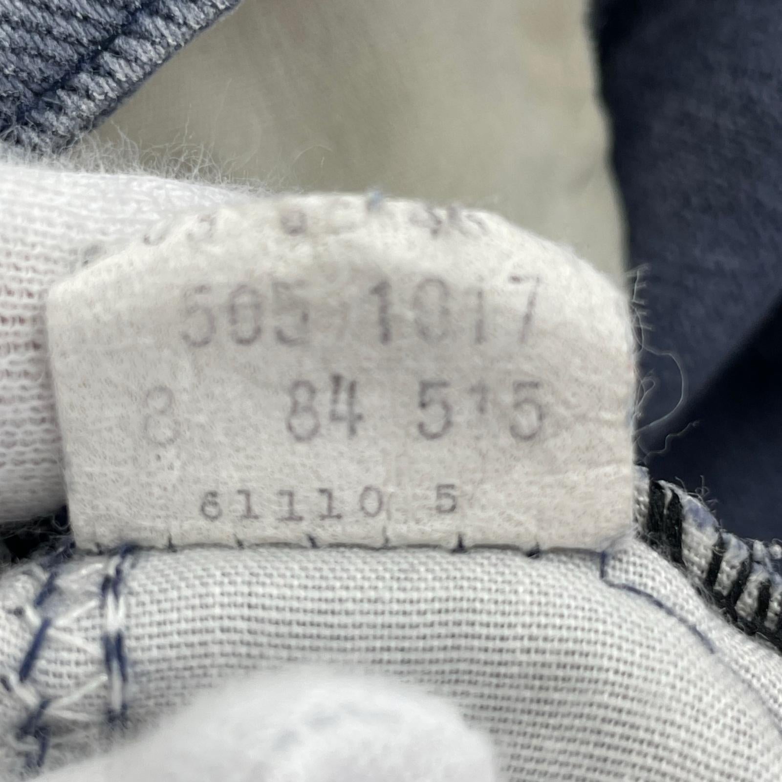 デニムパンツ 80s USA製 505-1017 W34 34 ブルー