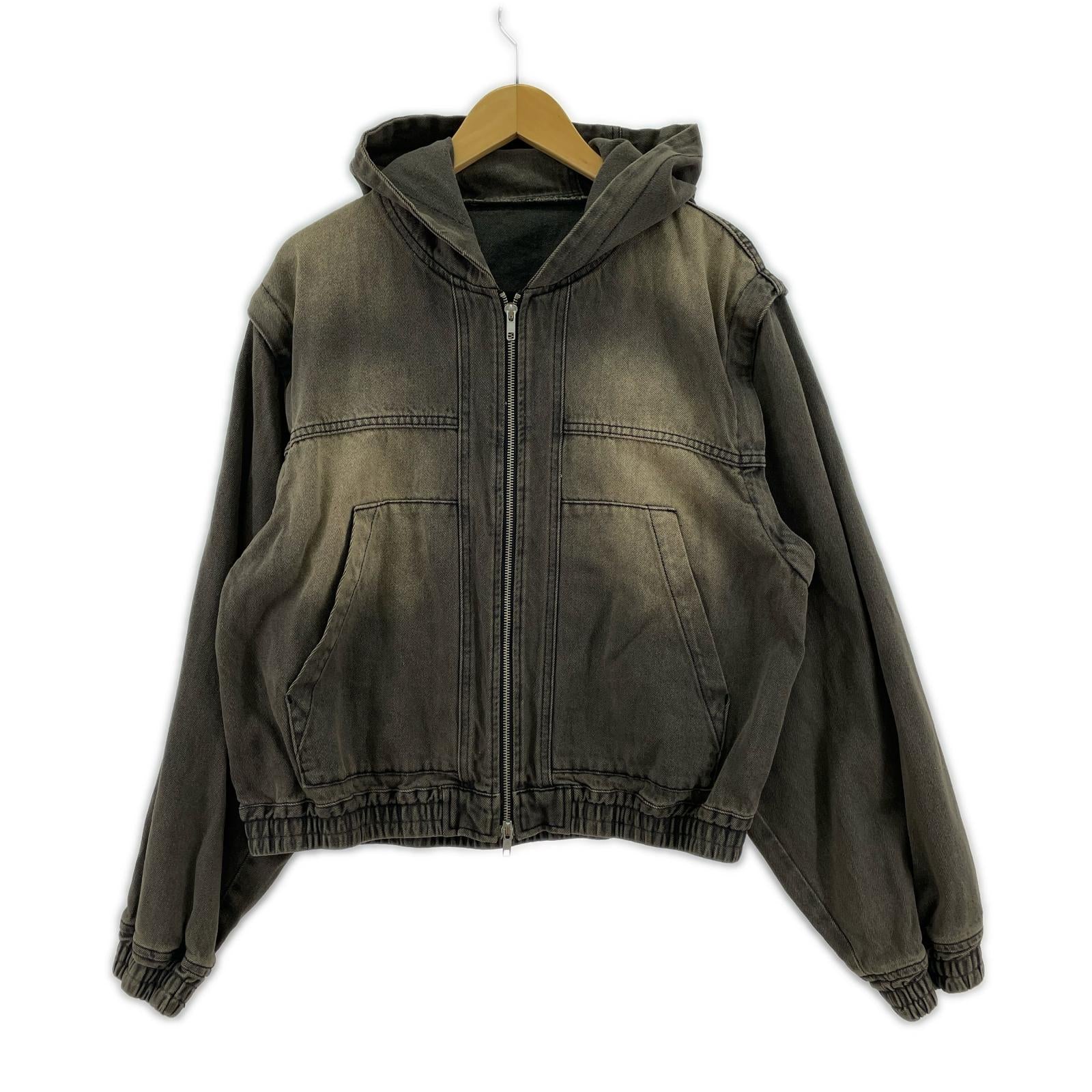 ジャケット 25SS 2WAY デニム フード ブルゾン グレー S S グレー