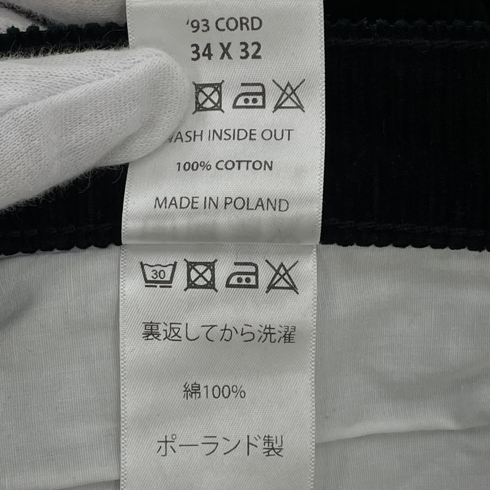 パンツ 93 CORDS コーデュロイ 黒 ブラック