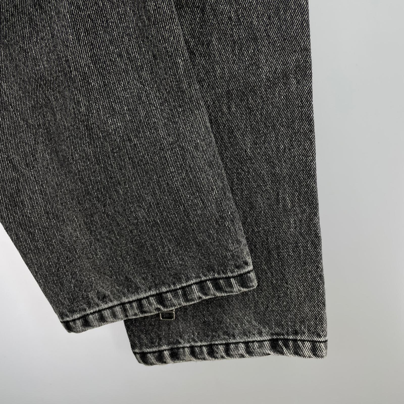 デニムパンツ WASHED DENIM ZIP PANTS 44 44 ブラック