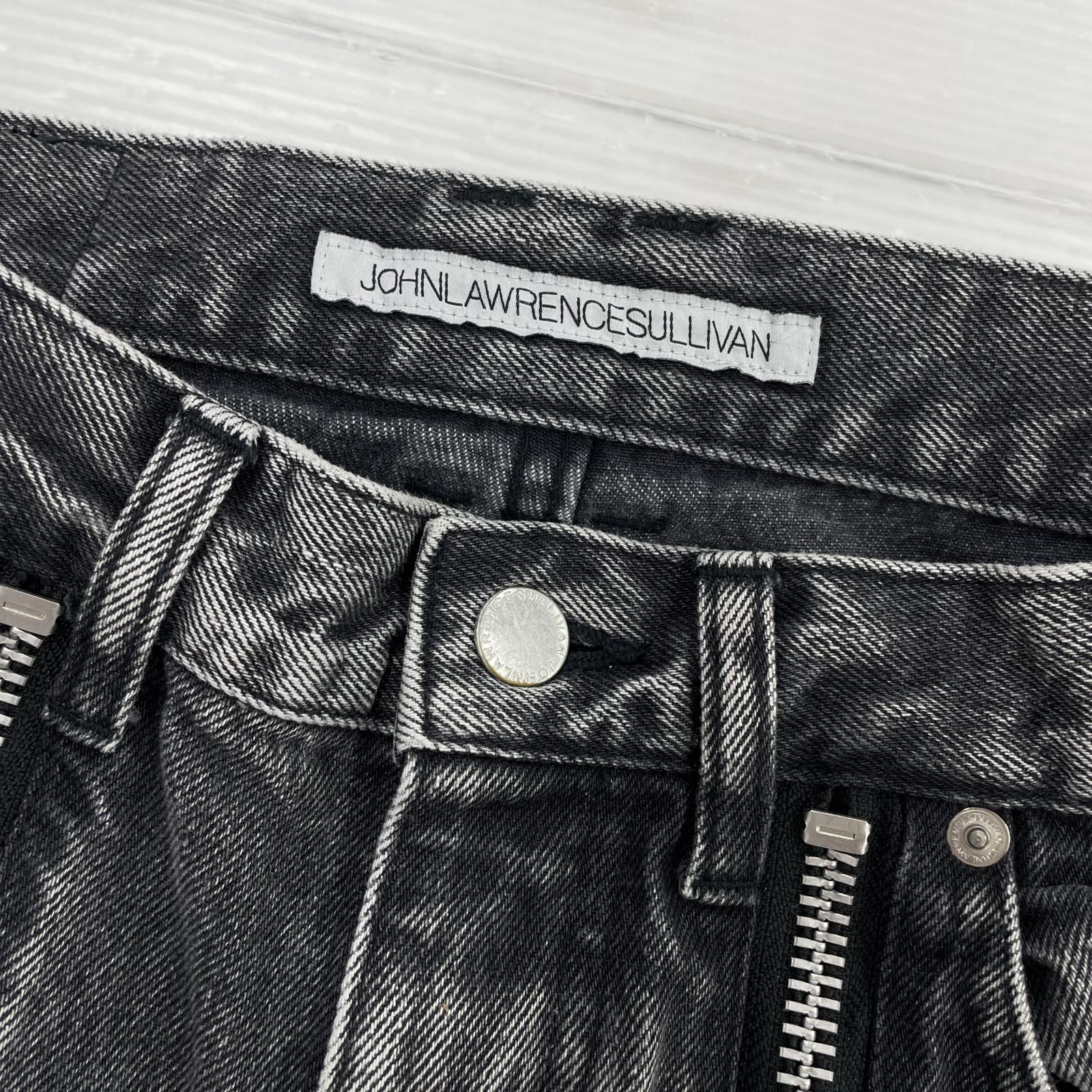 デニムパンツ WASHED DENIM ZIP PANTS 44 44 ブラック