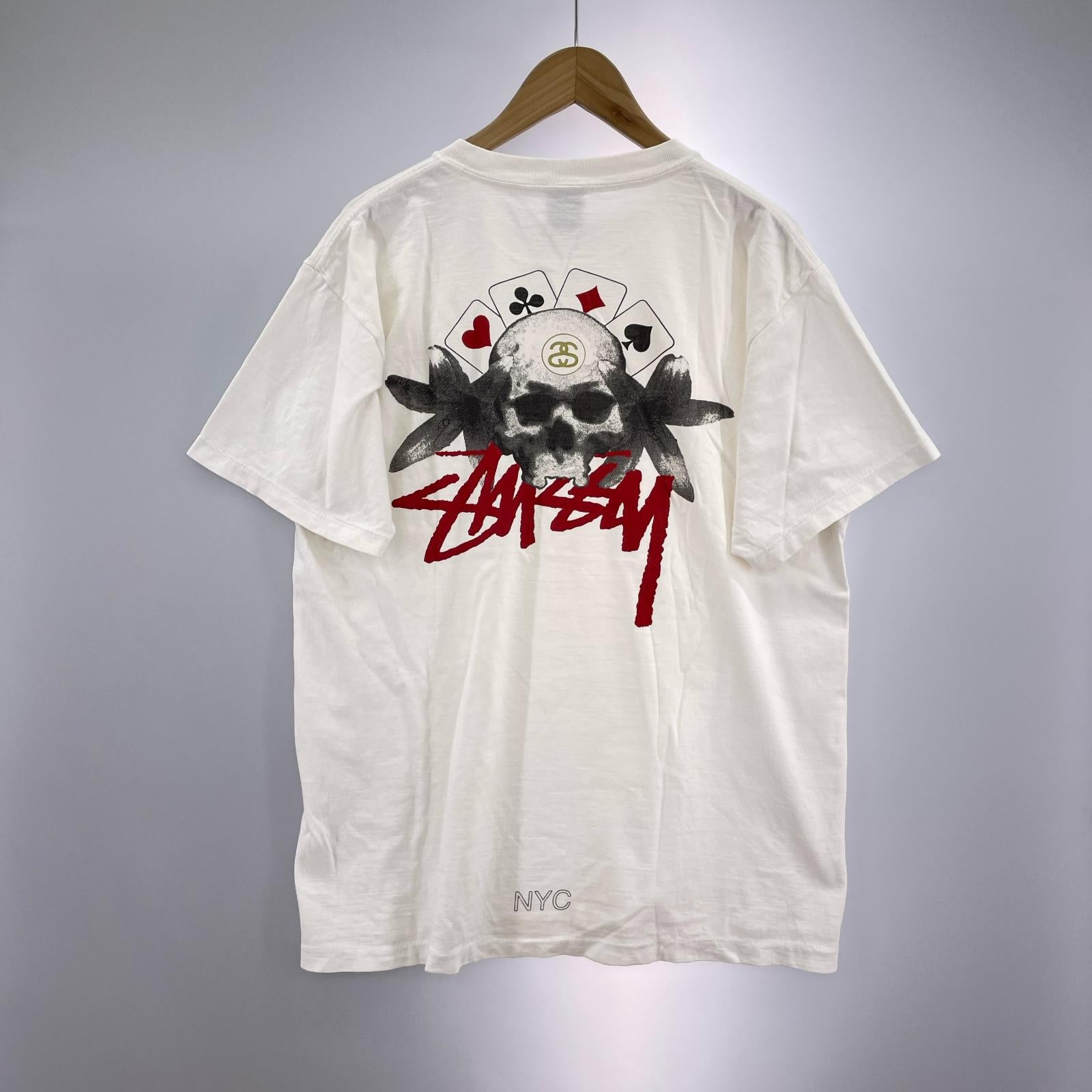 半袖Ｔシャツ 90s NYC限定 スカルトランプTee L L ホワイト
