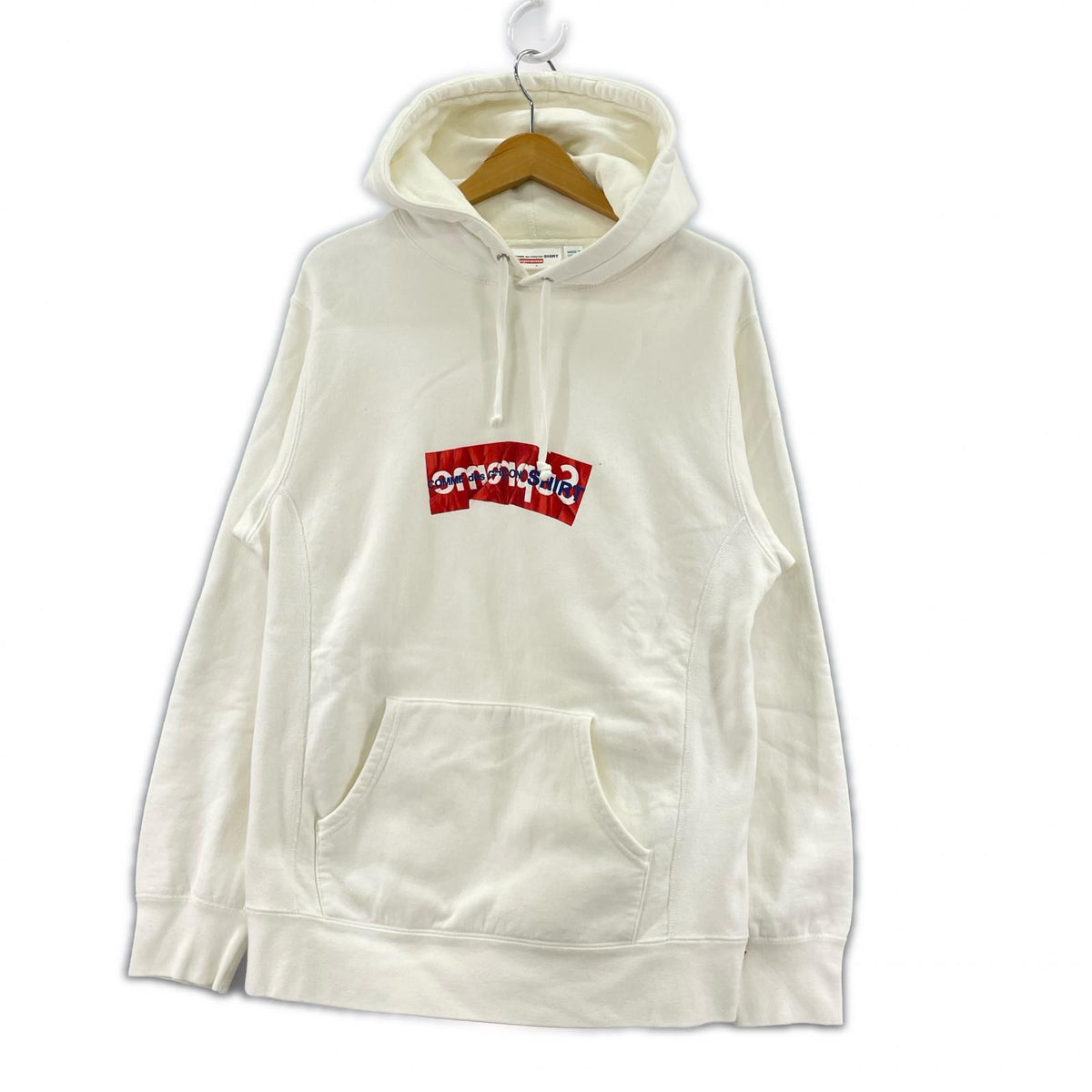 パーカー Supreme×COMME des GARCONS SHIRT 17AW Box Logo Hooded Sweatshirt L 白 L ホワイト