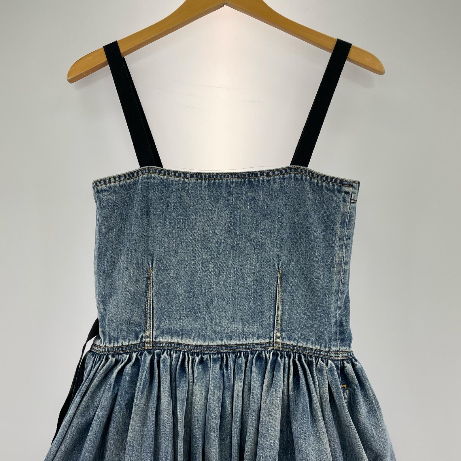 ワンピース RED VALENTINO レースドッキング デニムワンピース 40 40 ブルー