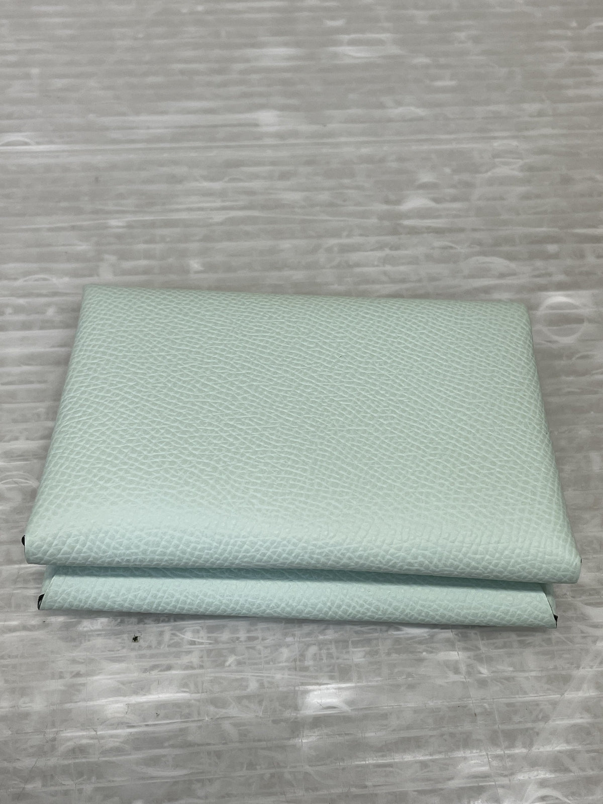 HERMES 24年 W刻印 カルヴィ デュオ カードケース ペパーミント