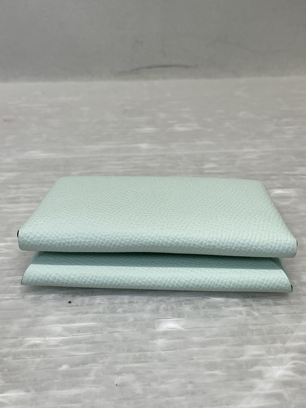 HERMES 24年 W刻印 カルヴィ デュオ カードケース ペパーミント