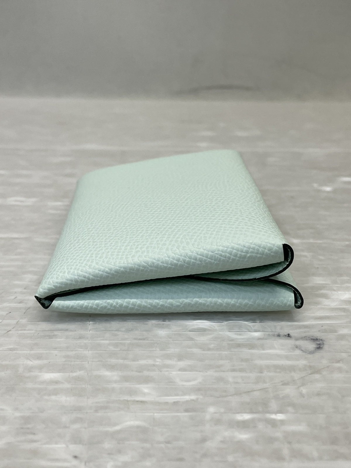 HERMES 24年 W刻印 カルヴィ デュオ カードケース ペパーミント