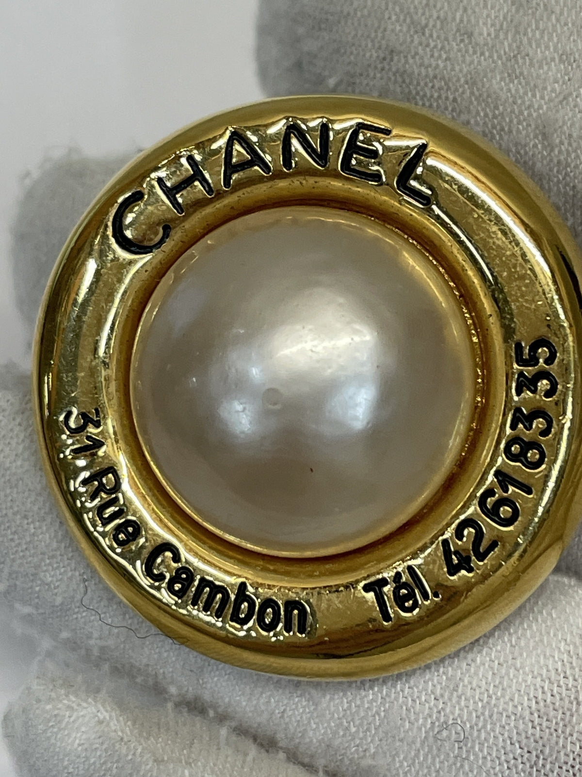 CHANEL 31 Rue Cambon フェイクパール イヤリング