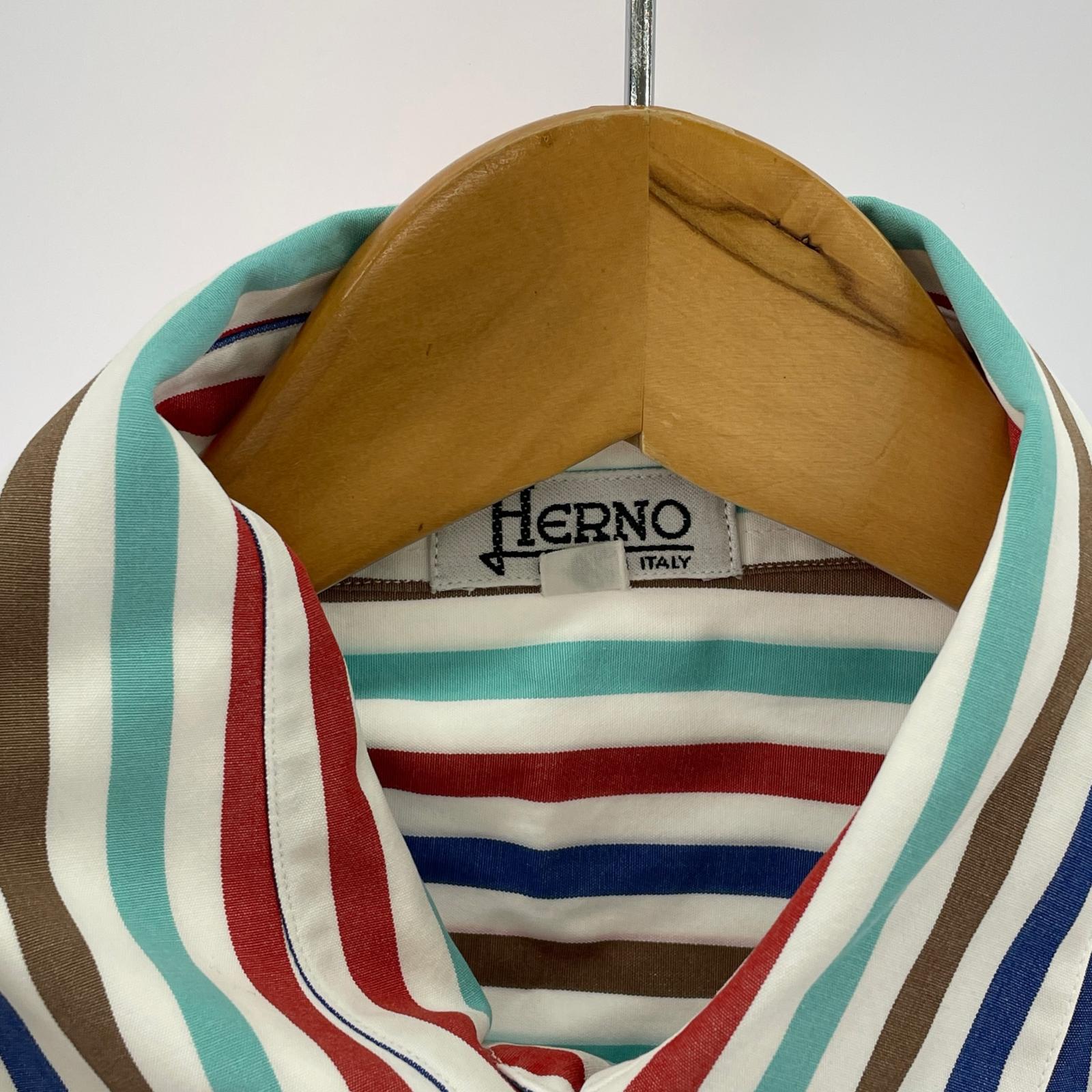 長袖シャツ HERNO C-TK5510 綿100% 長袖シャツ 42 マルチカラー