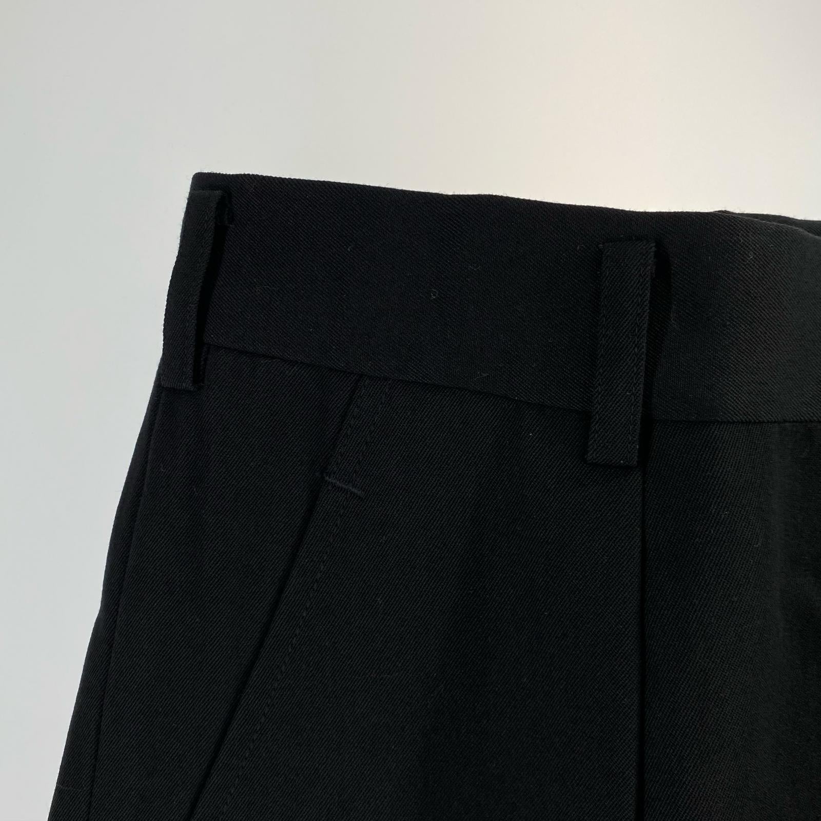 パンツ COMME des GARCONS HOMME PLUS 90s 裾ジップ ウールギャバスラックス M ブラック M ブラック