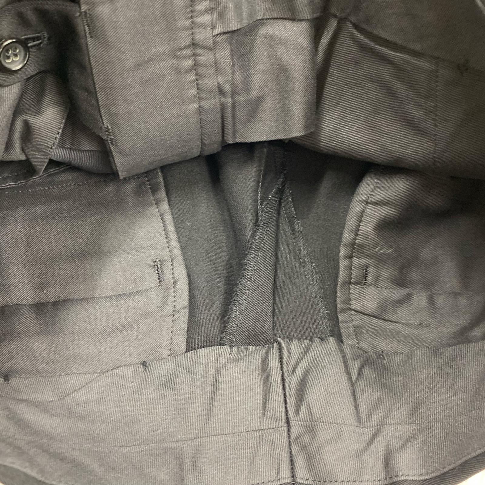 パンツ COMME des GARCONS HOMME PLUS 90s 裾ジップ ウールギャバスラックス M ブラック M ブラック