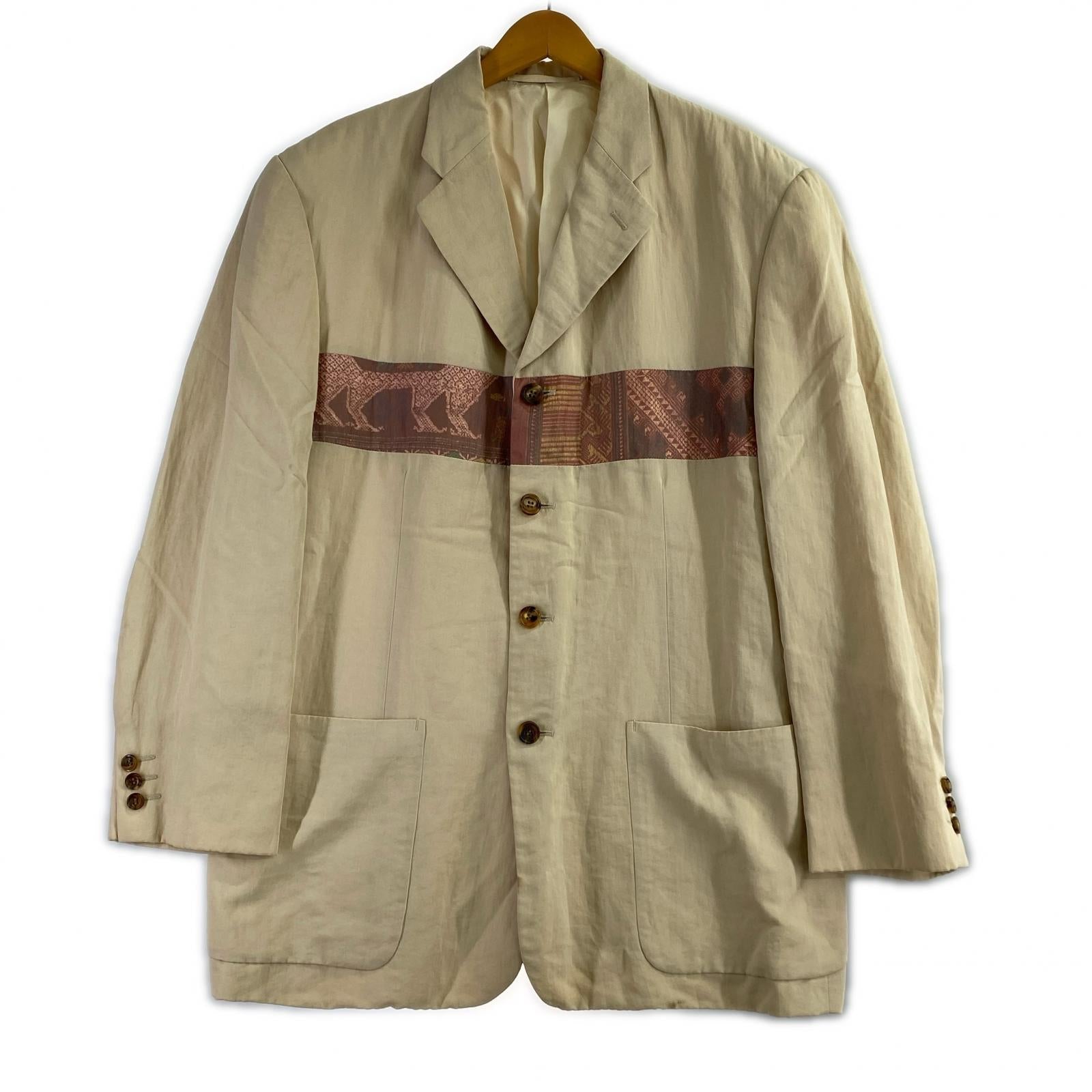 ジャケット COMME des GARCONS HOMME PLUS 92SS エスニック期 フロント切替ジャケット M ベージュ M ベージュ
