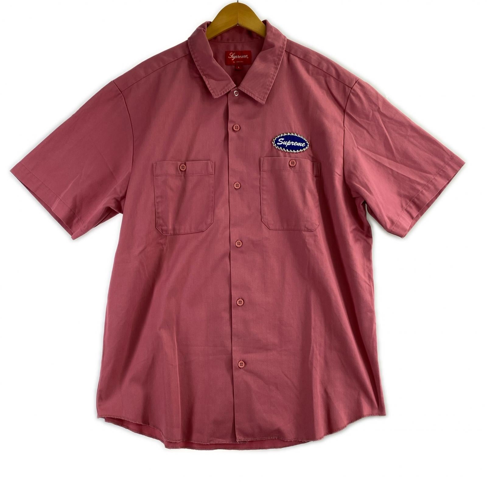 半袖シャツ Supreme 20AW Studded Patch Work Shirt L ピンク L ピンク