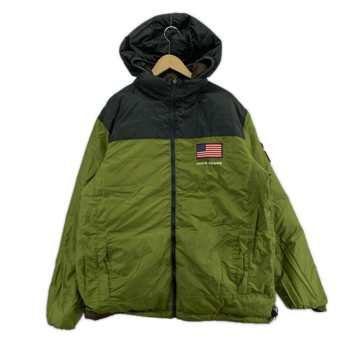 ダウンジャケット Eddie Bauer ﾘﾊﾞｰｼﾌﾞﾙﾀﾞｳﾝｼﾞｬｹｯﾄ 8741 茶 (XL) ブラウン