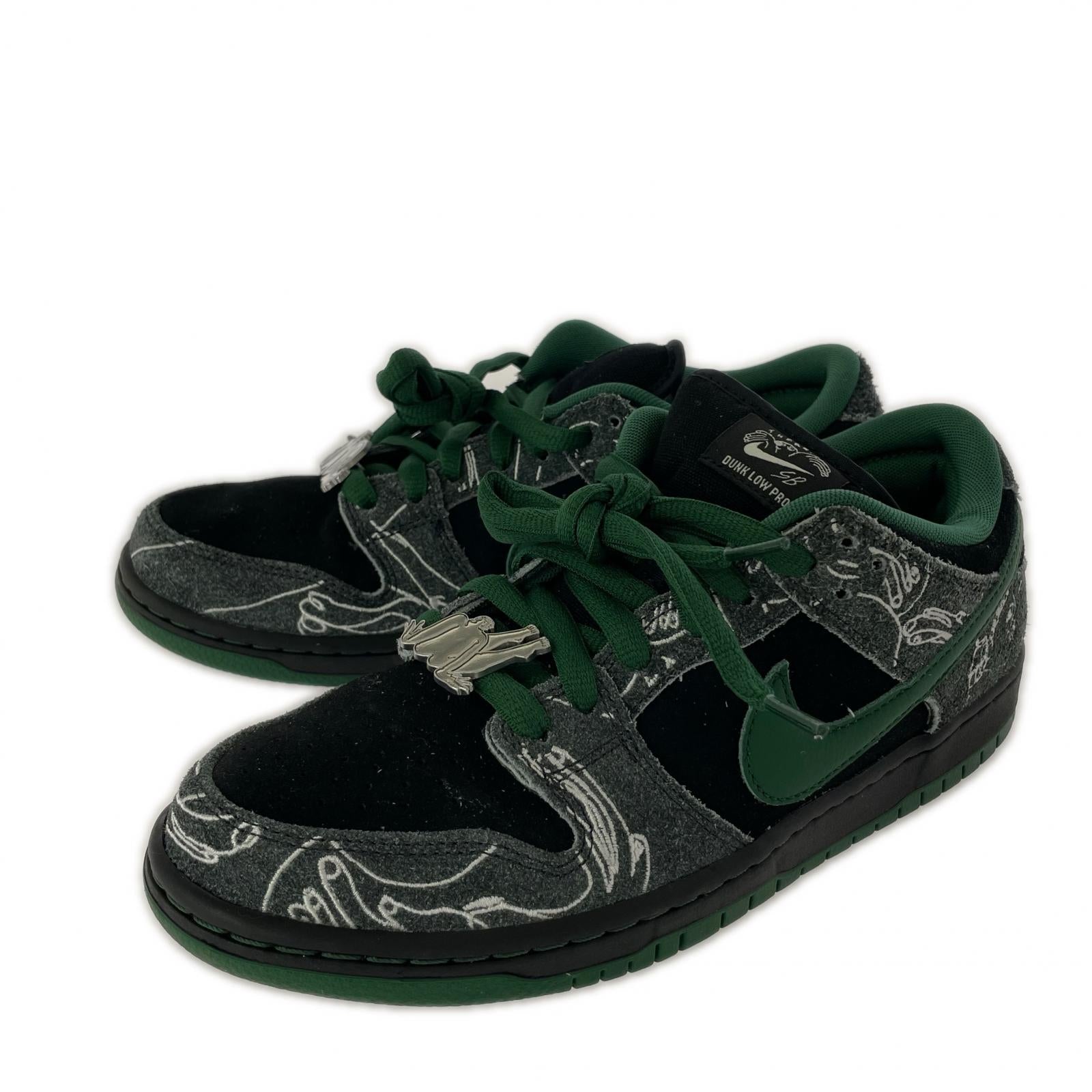 スニーカー ×There Skateboards Dunk Low Pro グリーン 26.5cm (US8 1/2 UK8 EU43)