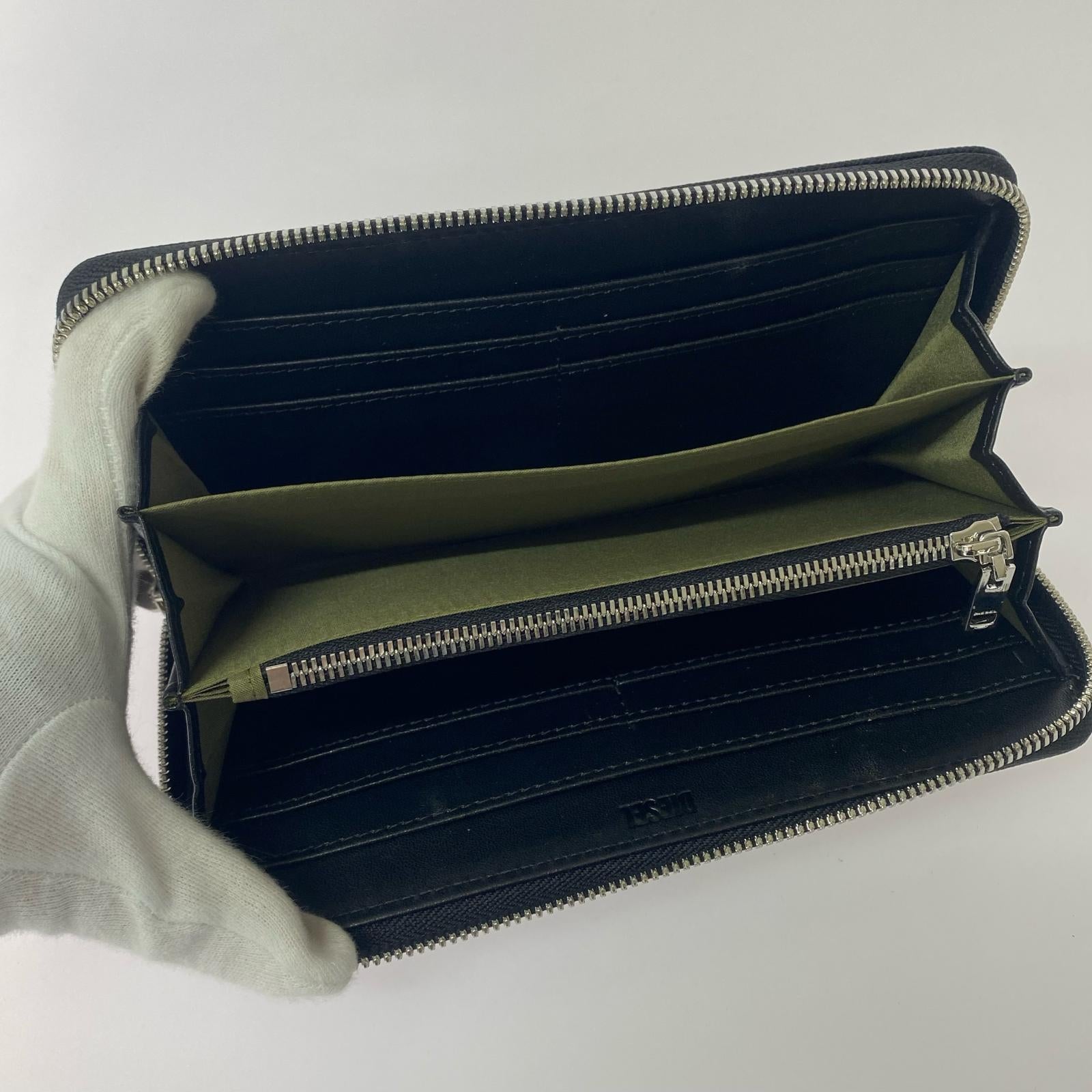 長財布 ロゴラウンドジップ長財布 黒 ブラック