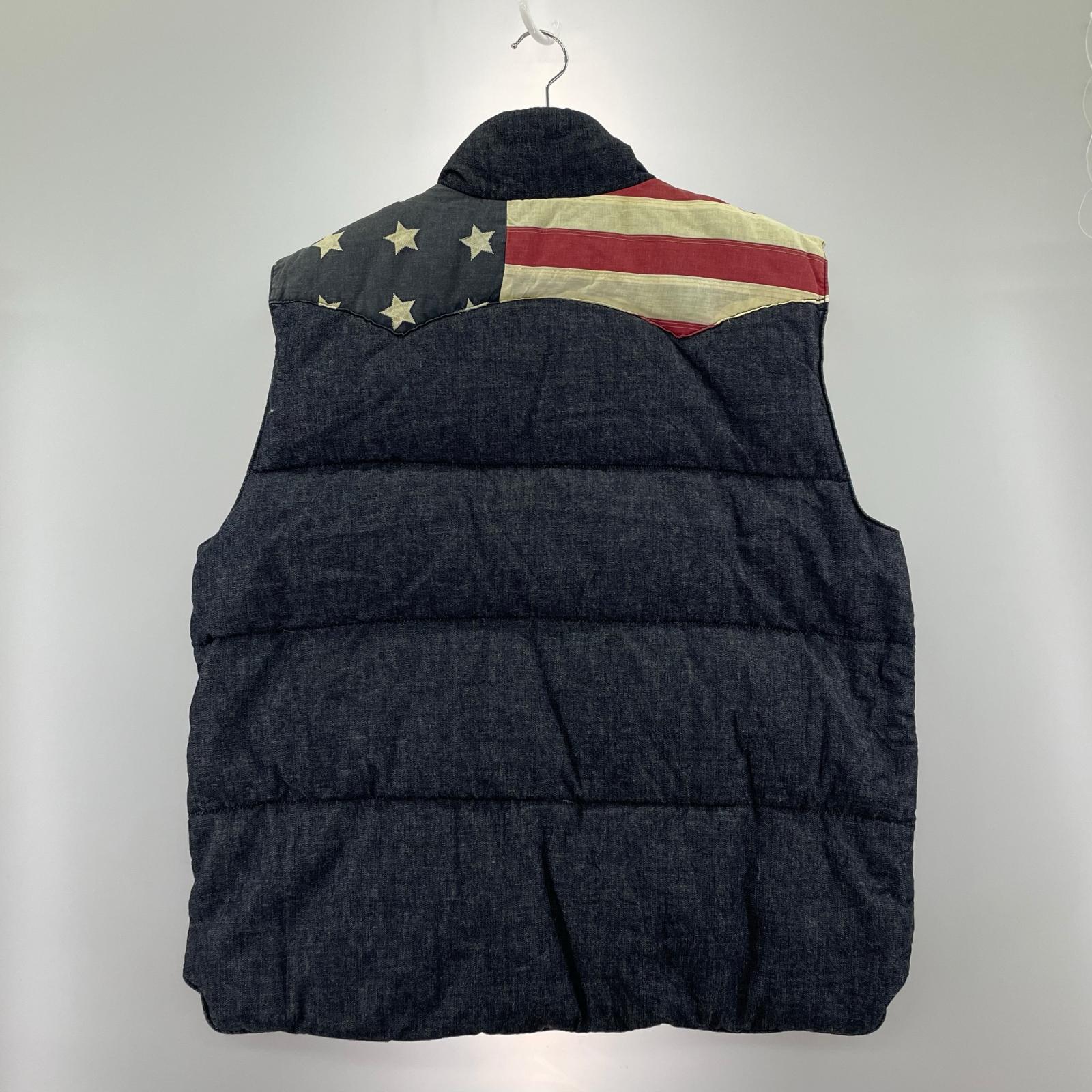 ダウンベスト Denim＆Supply 星条旗柄 ブルー