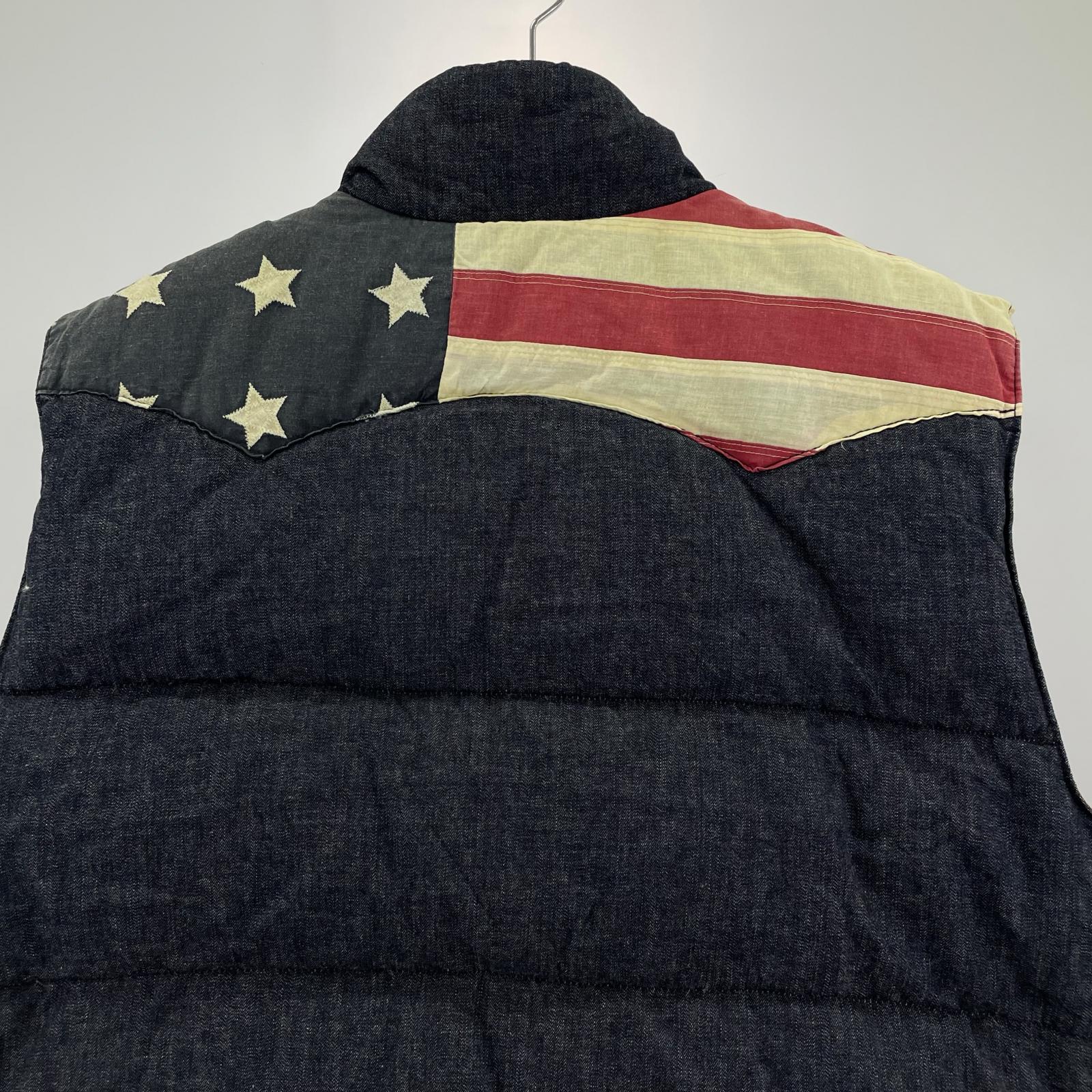 ダウンベスト Denim＆Supply 星条旗柄 ブルー
