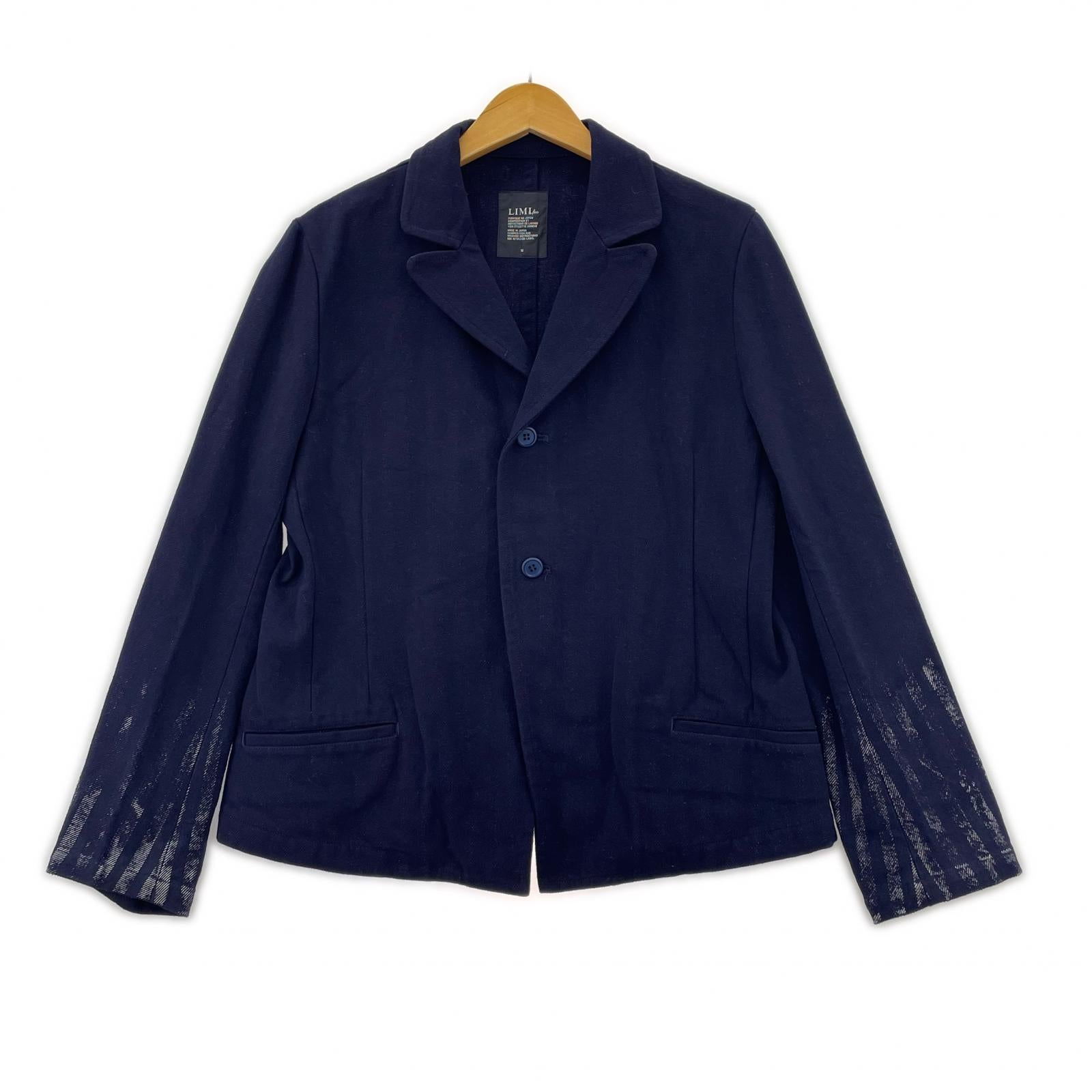 テーラードジャケット Painted Stripe Jacket 紺 (M) M ネイビー