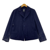 テーラードジャケット Painted Stripe Jacket 紺 (M) M ネイビー