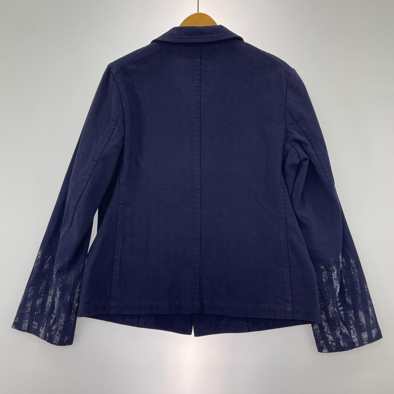テーラードジャケット Painted Stripe Jacket 紺 (M) M ネイビー