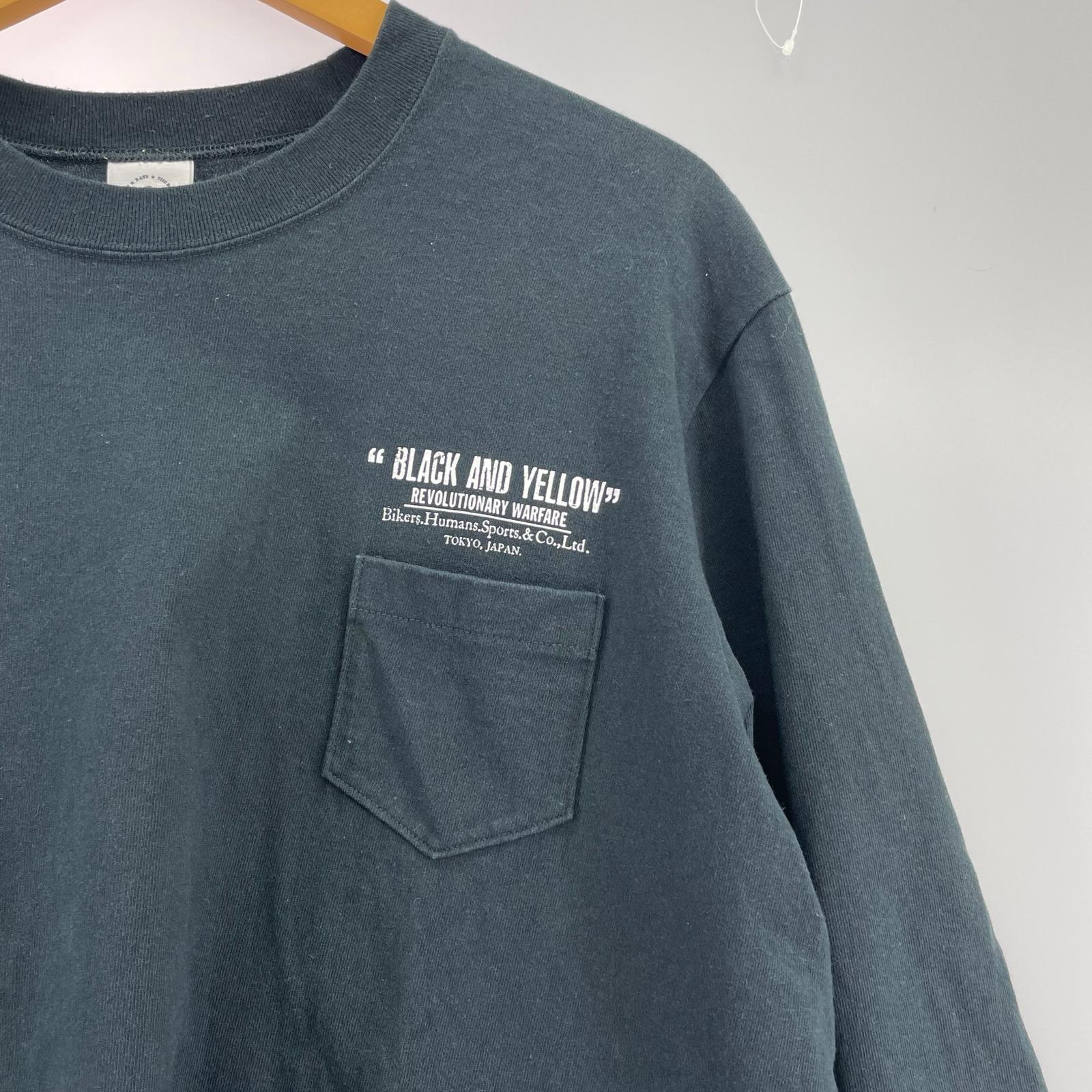長袖Ｔシャツ BLACK AND YELLOW L/S L ブラック