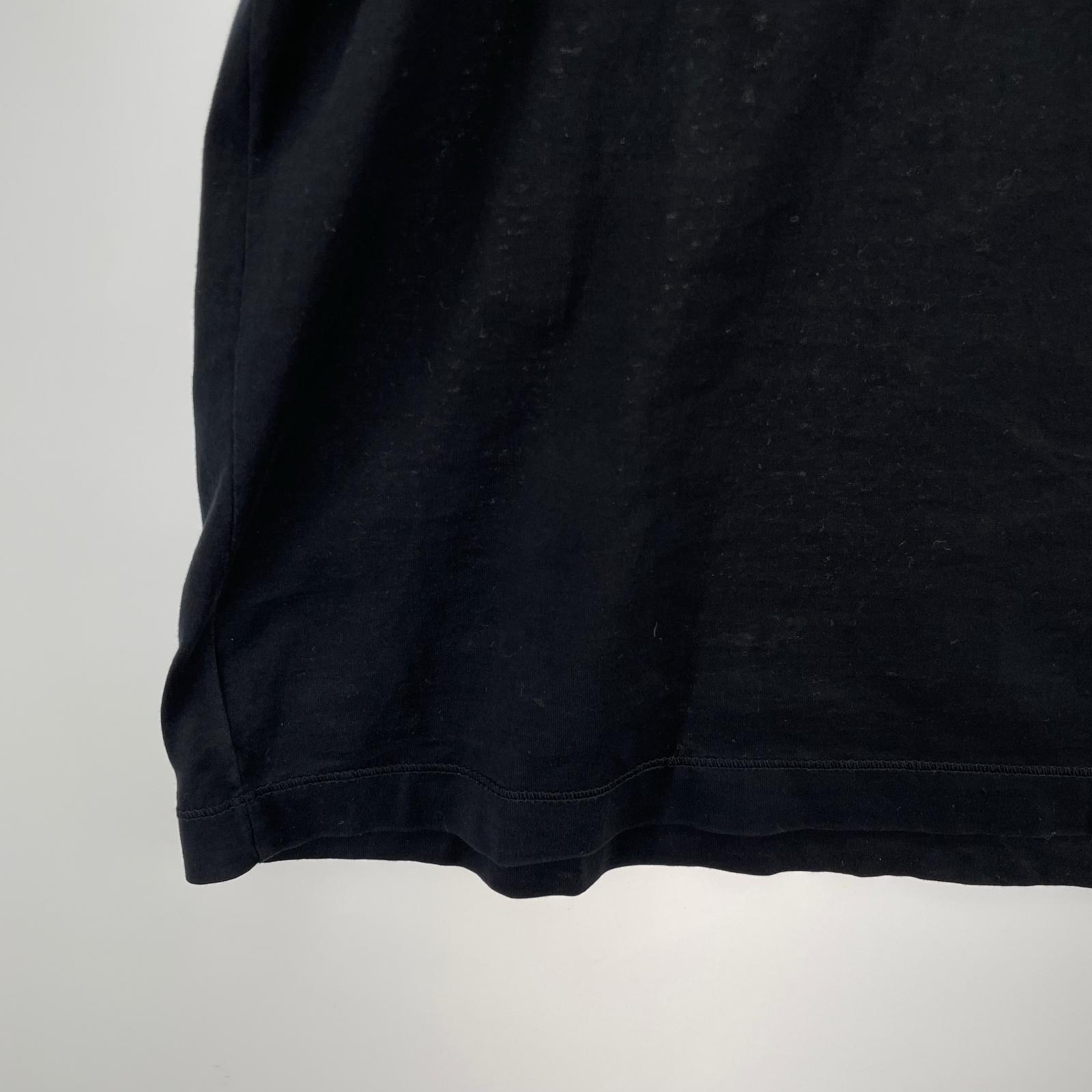 長袖Ｔシャツ ワンポイント 後染め M ブラック