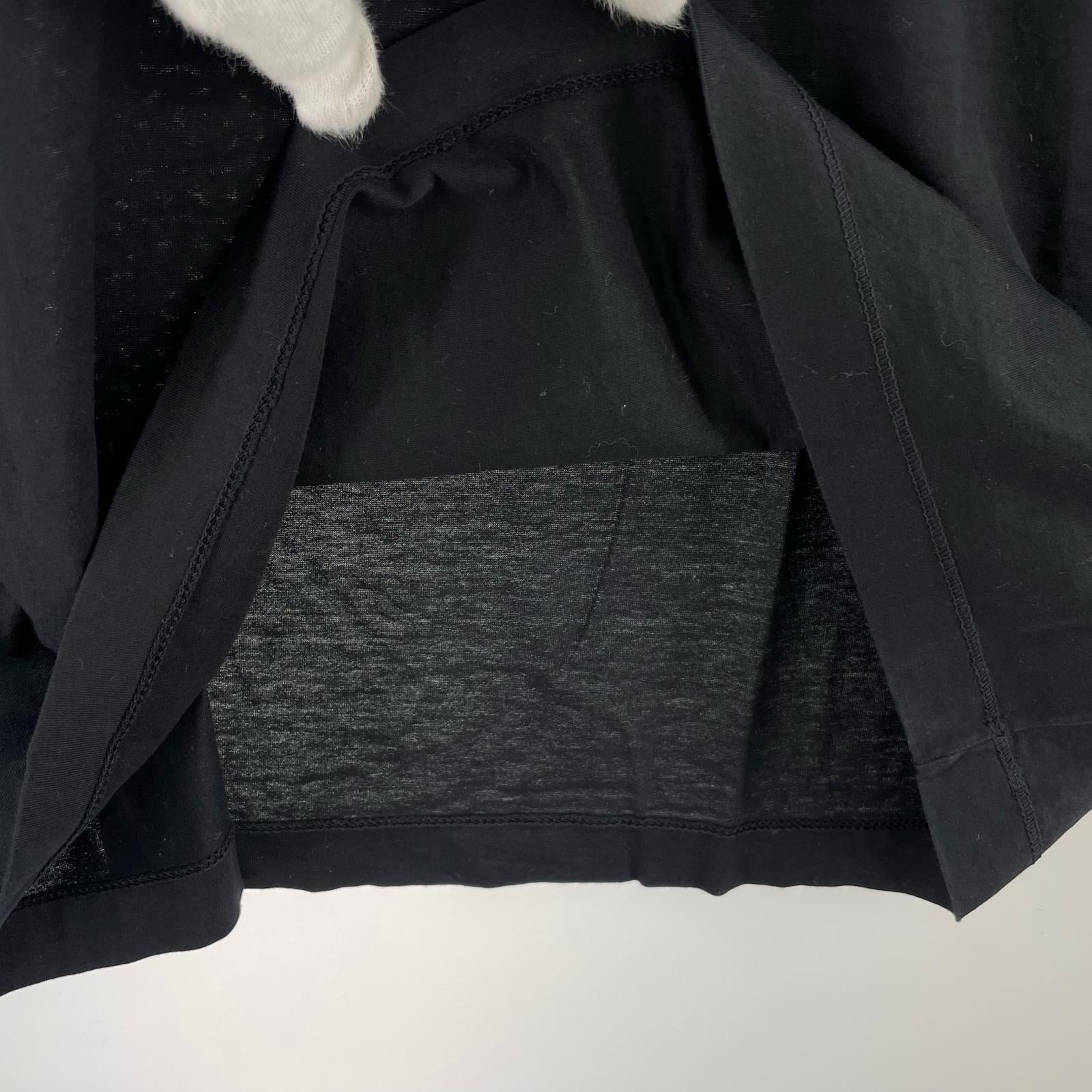 長袖Ｔシャツ ワンポイント 後染め M ブラック