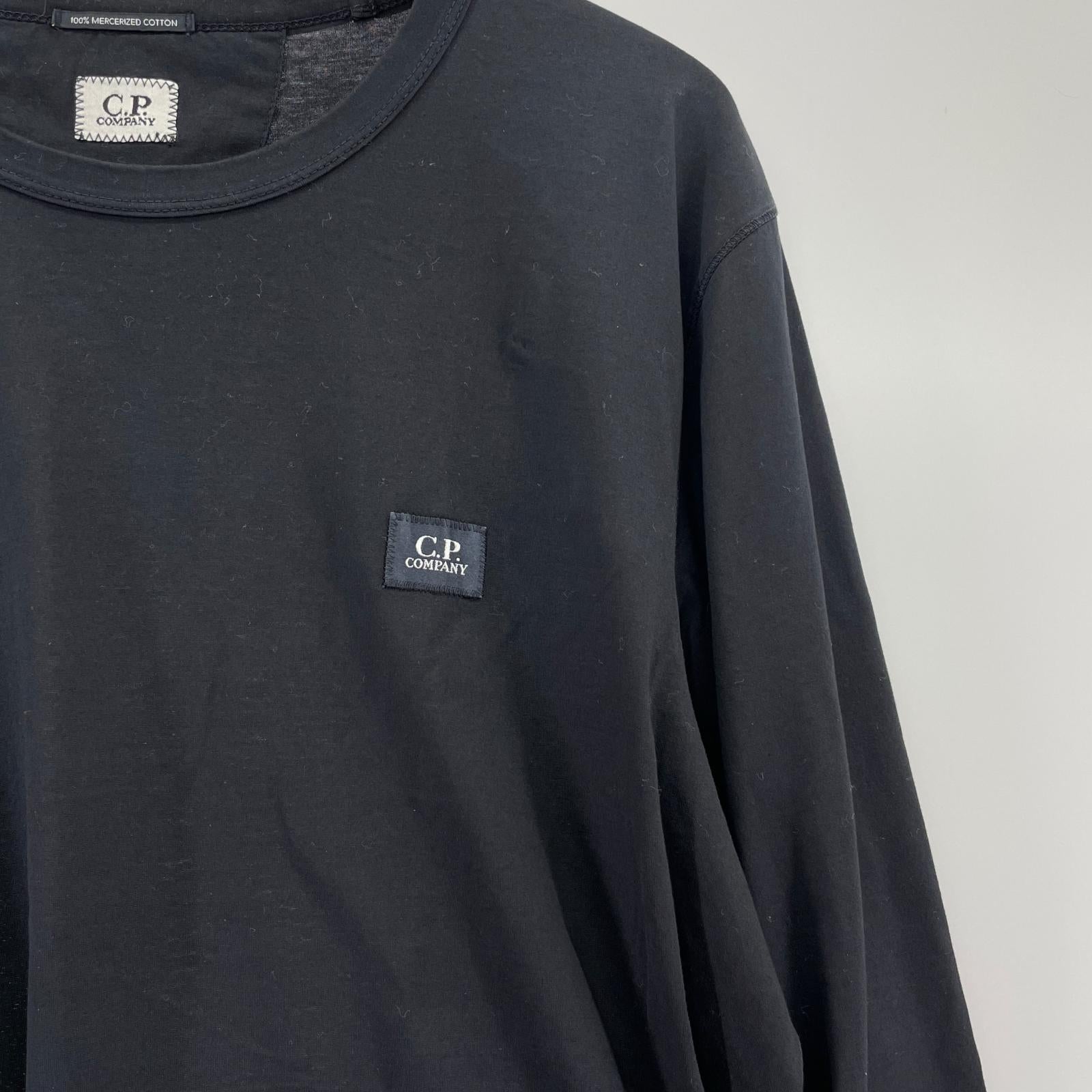 長袖Ｔシャツ ワンポイント 後染め M ブラック