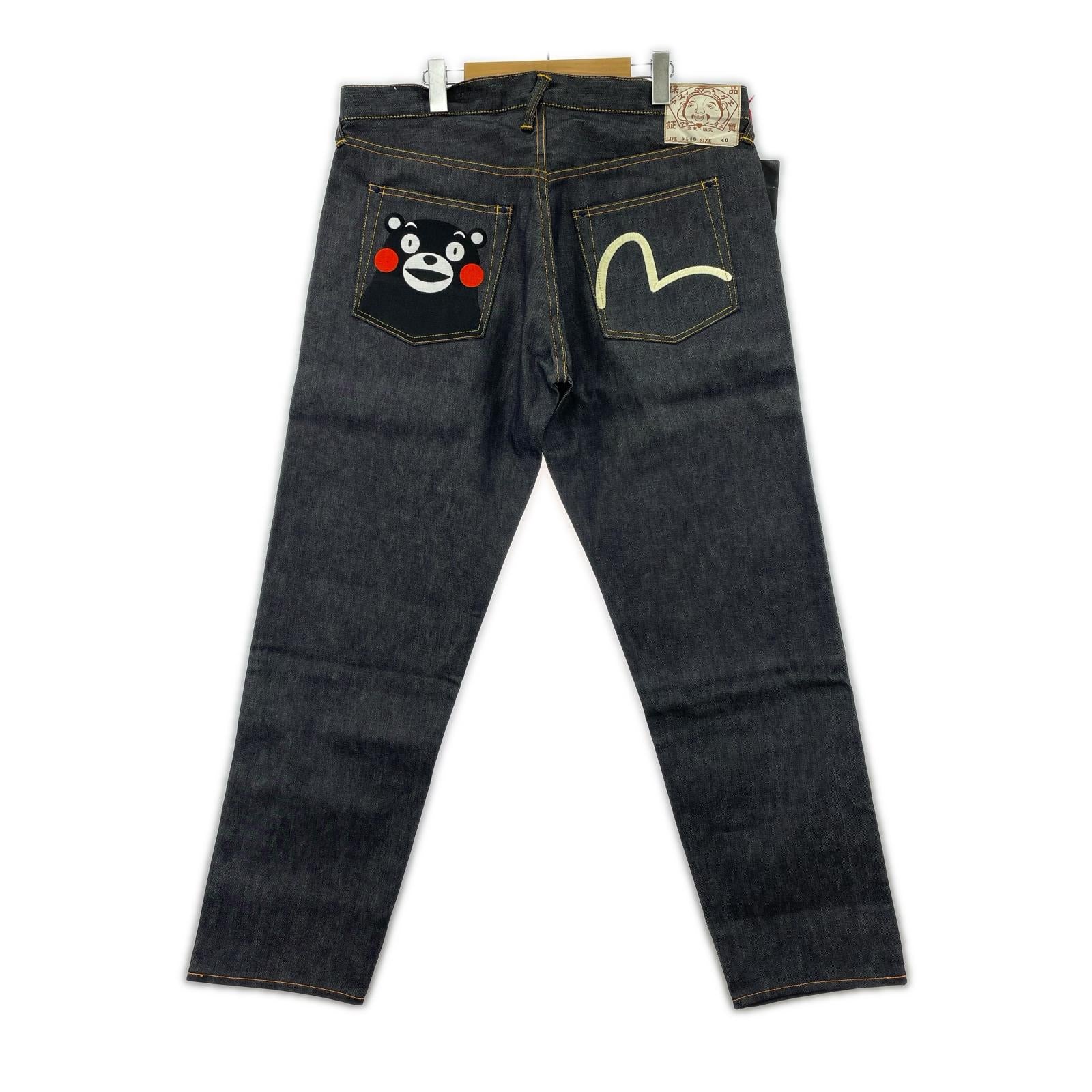 デニムパンツ EVISU Lot.5500 くまモン デニムパンツ W40 40 ネイビー