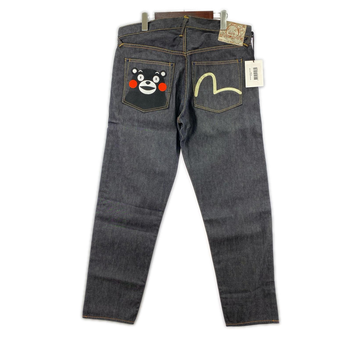 デニムパンツ EVISU Lot.5500 くまモン ﾃﾞﾆﾑﾊﾟﾝﾂ W38 ブラック
