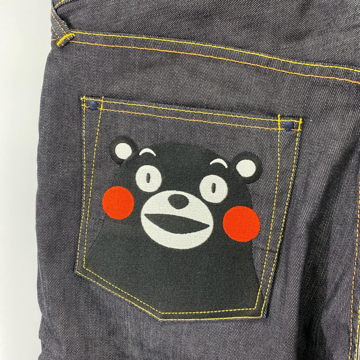 デニムパンツ EVISU Lot.5500 くまモン ﾃﾞﾆﾑﾊﾟﾝﾂ W38 ブラック