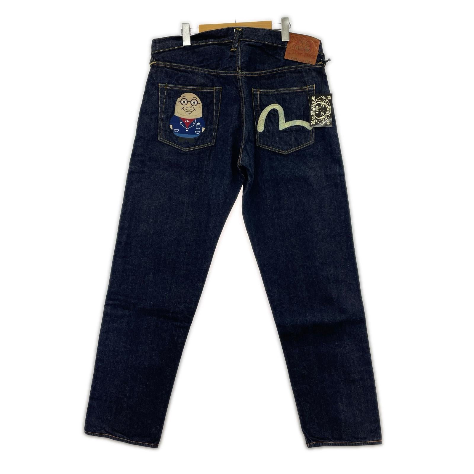 デニムパンツ EVISU No.2 Lot.2000T やまねっち W40 40 ネイビー