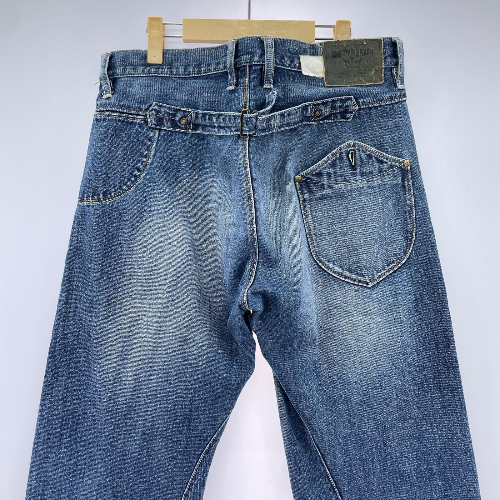 デニムパンツ Button-fly cinch back denim 3 IDG